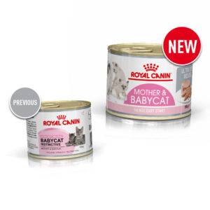 Old vs new Royal Canin food mother and babycat